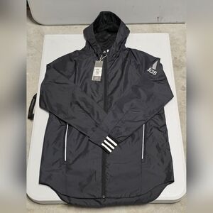 🚨EMG🚨Adidas Men's Mesh Lined Hooded Windbreaker Jacket- Vented - Reflective